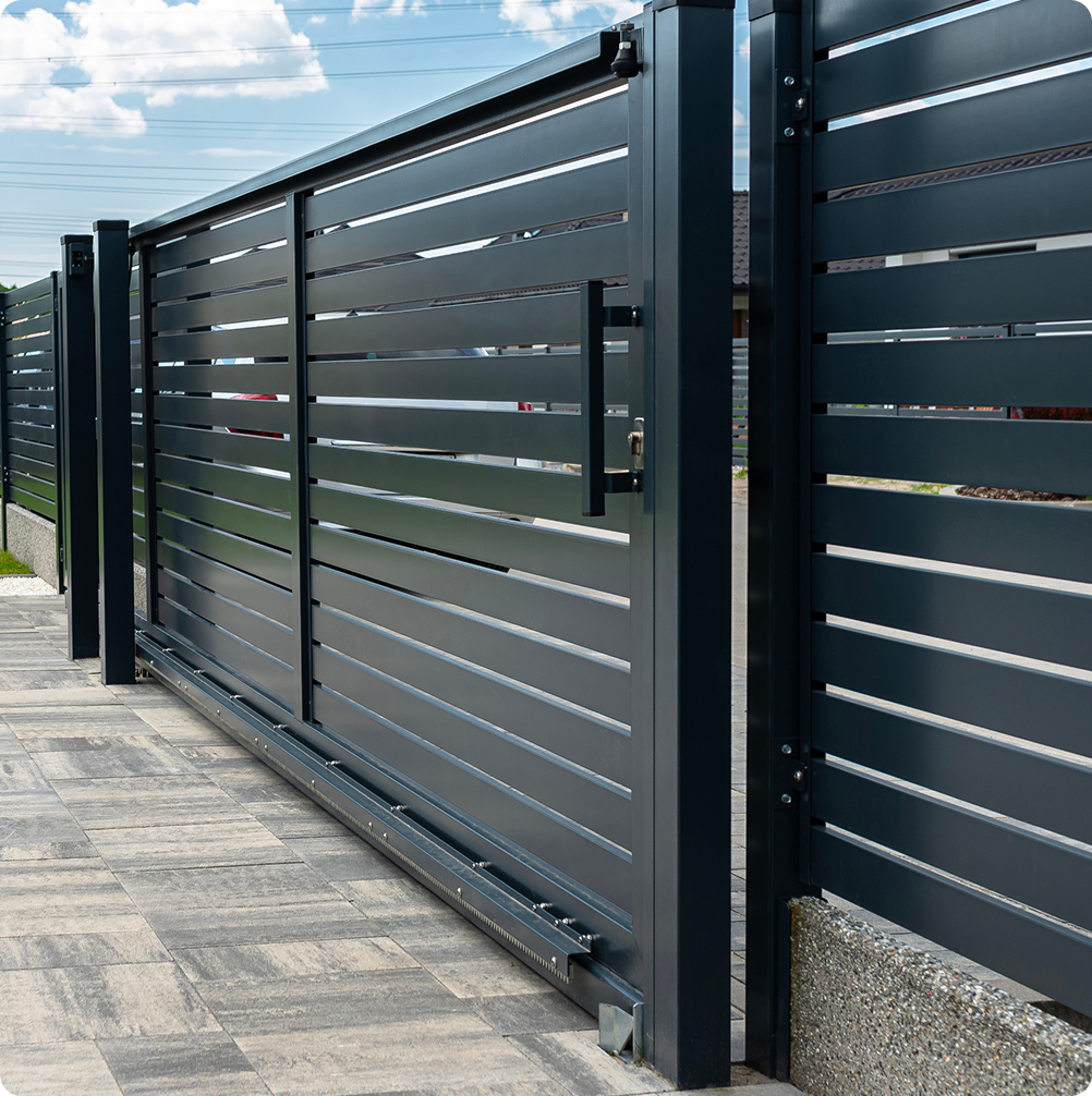 Linear actuators for swing gate opening