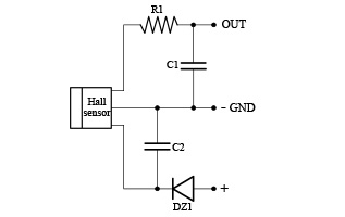 Hall sensor diagram GML-59-31-Z3-H Gear motor CC Diameter 59 Pitch 31-Elvi
