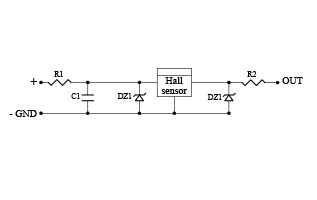 Hall sensor diagram GML-42-25-Z4-H Gear motor CC Diameter 42 Pitch 25 -Elvi