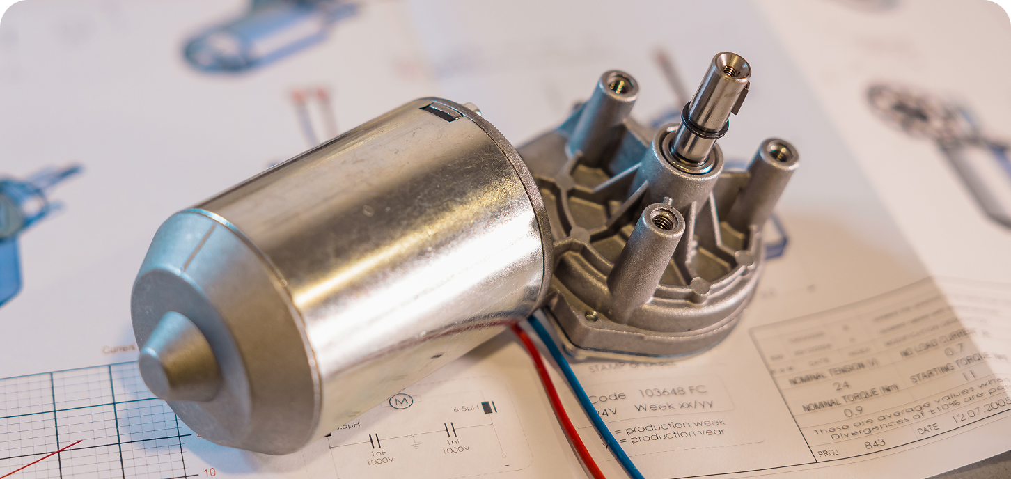 DC electric motors available in various technical configurations